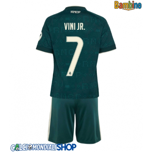 Maglie da calcio Real Madrid Vinicius Junior #7 Seconda Maglia Bambino 2026-27 Manica Corta + Pantaloni corti)